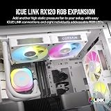 Corsair iCUE LINK RX120 RGB 120mm PWM Fan White Magnetic Dome Bearing view 2