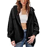 FASEMONPIE Womens Oversized Hooded Cardigan Jacket Open Front Raglan Sleeve Sweatshirt 2026 Spring Outfits with Pockets