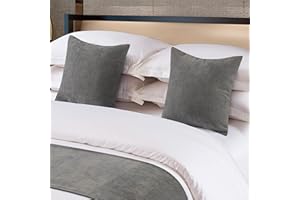 OSVINO Solid Bed Runner Textured Chenille Bed End Scarf Decorative Bedding Protection for Hotel Bedroom Wedding Room