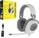 Corsair HS65 SURROUND wired gaming headset Dolby 7.1 SoundID iCUE white view 8