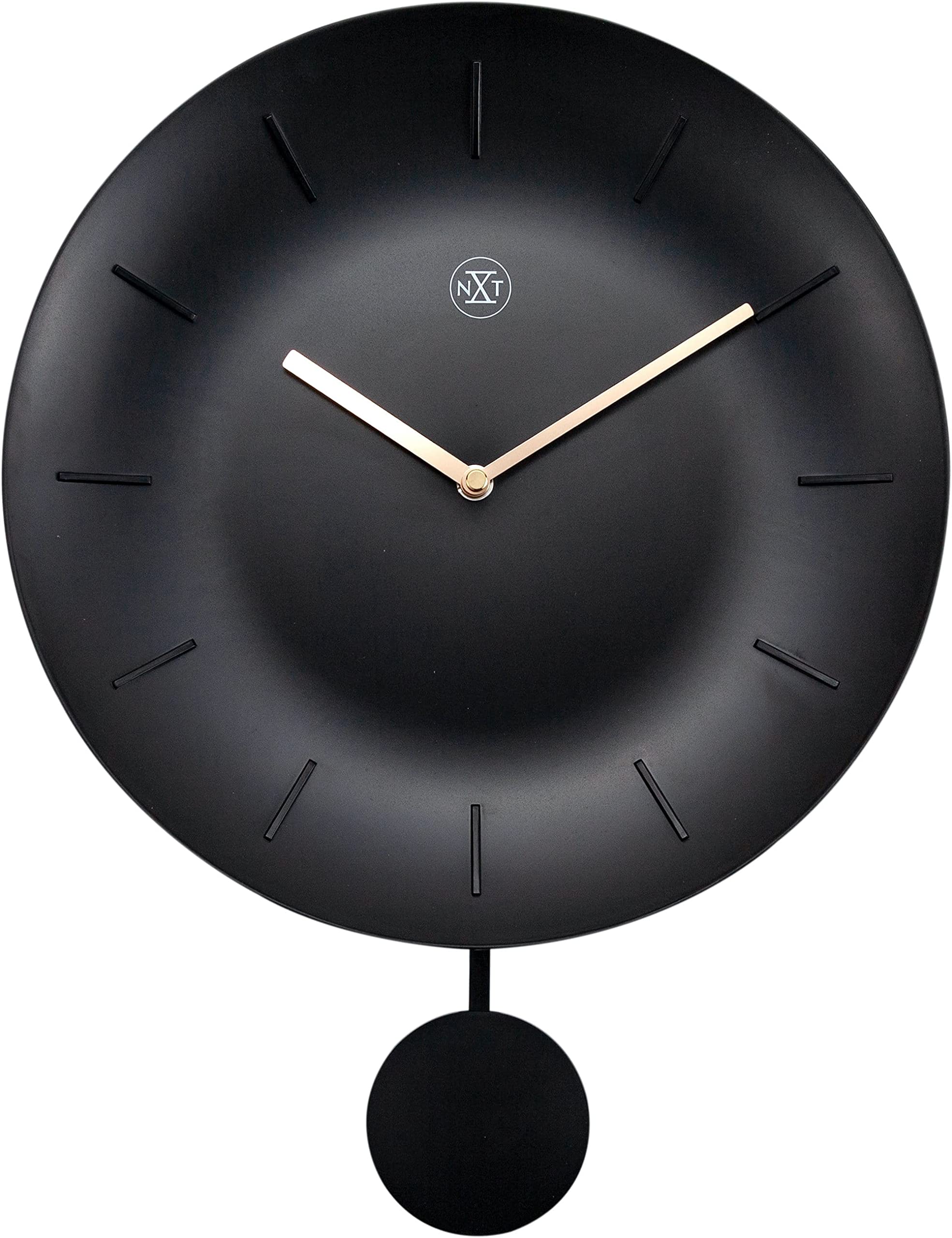 N*XT nXt - Wall clock - Ø 30 cm - Plastic - Black - 'Bowl'