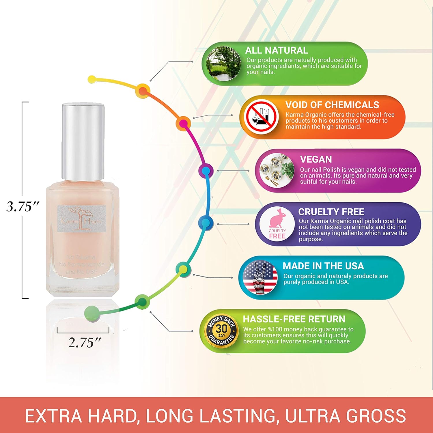 Karma Organic Deep Nutrition Nails Strengthener Non-Toxic Nail Treatment Vegan Cruelty-Free : Beauty