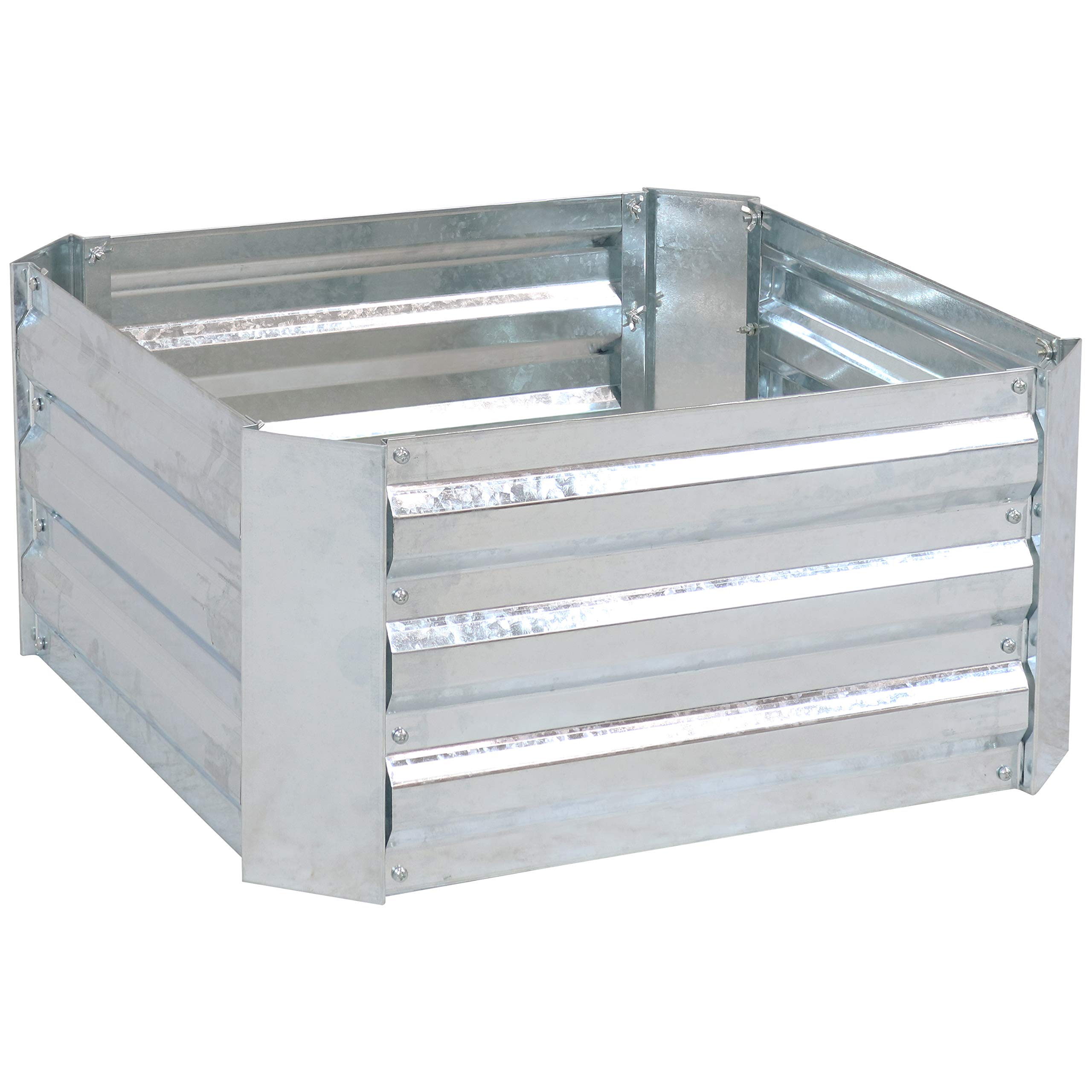 Buy Sunnydaze 24" Square Galvanized Steel Raised Garden Bed Outdoor