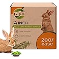 Raj Bulk Disposable Palm Leaf Bowls for Bunnies – 8 Packs of 25 (200 Bowls Total) | 4" Compostable Natural Bowl | Safe Bunny Chew Toys & Treat Dishes | Eco-Friendly Bamboo Alternative