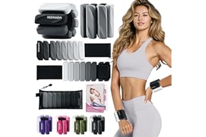 INDEPANDIA Ankle Wrist Weights for Women Men at Home Set of 2 (1 Lb Each) Adjustable Silicone Hand Leg Weights Wearable Pilates Ankle Weights for Yoga Dance Gym Workout Walking Running