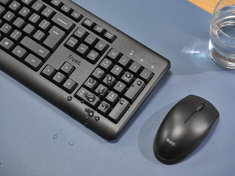 Teclado e rato sem fios Taro Pack QWERTY Espanhol, Preto