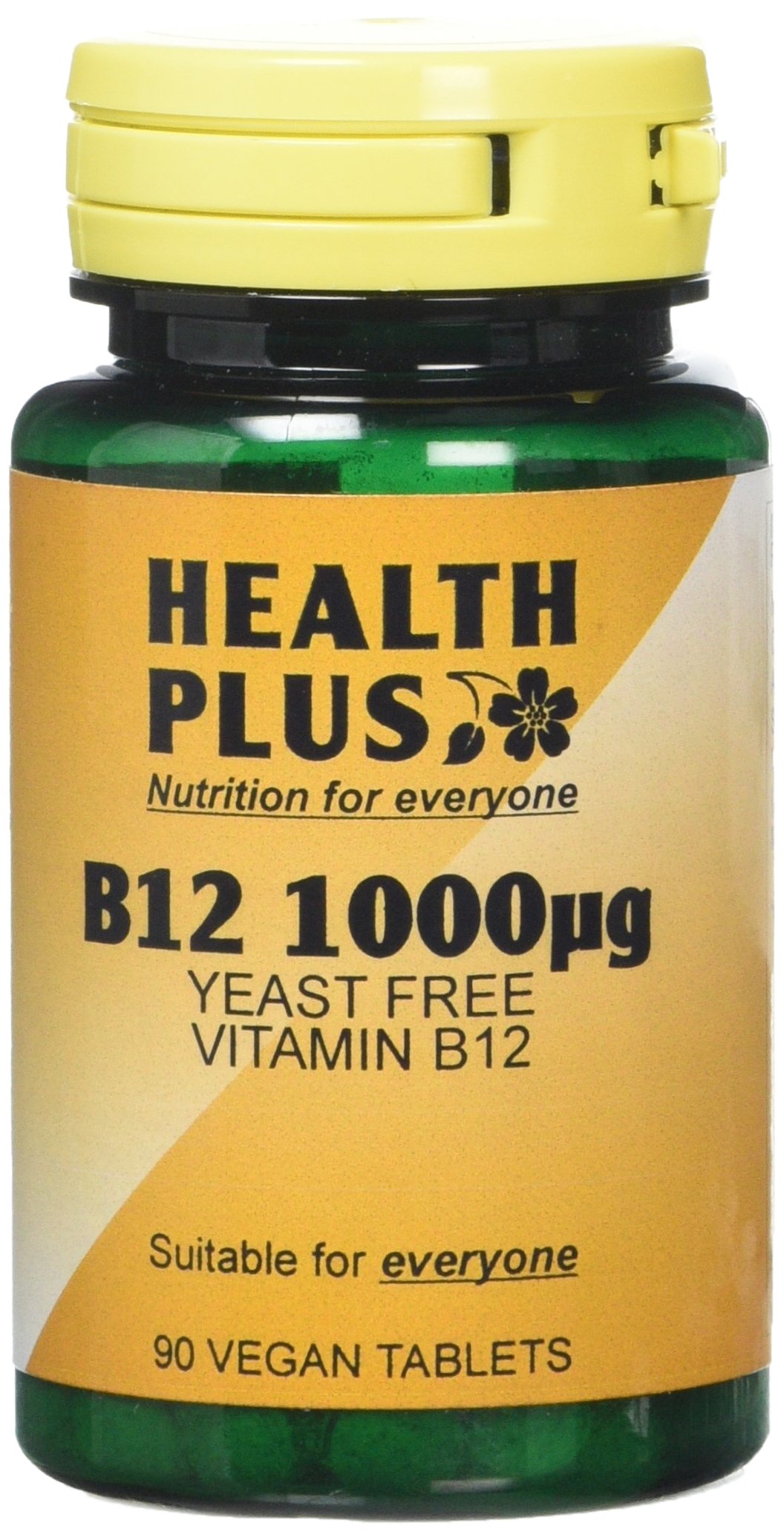 Health Plus B12 1000µg Vitamin B Supplement - 90 Tablets