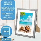 Clay Roberts 8x10 Picture Frame Grey Freestanding Wall Mount view 2