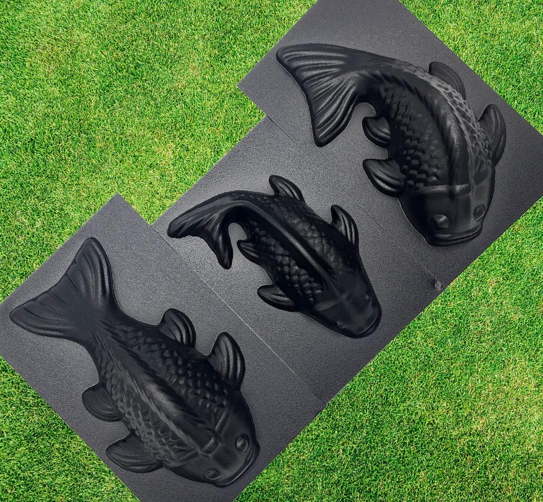 Hardscaping Materials - BETONEX 3D Cement Mold Fish 3 pcs Plastic ABS 2mm - Plastic Molds for Concrete - Aquarium Mold - Cement Molds for Concrete Animals Reusable
