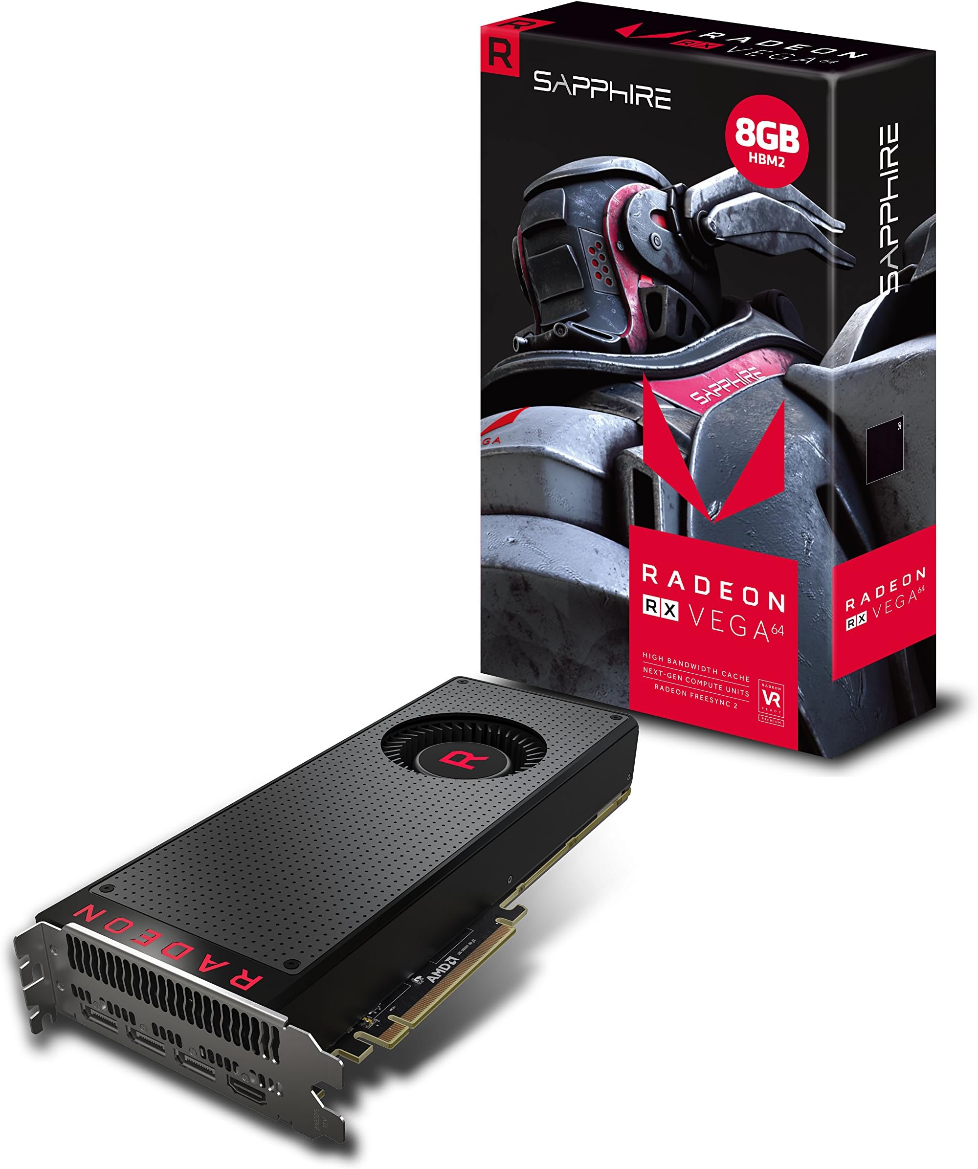 Sapphire 21275-02-20G Graphics Card Radeon Rx Vega 64 8 GB - Graphics Cards (Radeon Rx Vega 64, 8 GB, 2048 Bit, 945 Mhz, 5120 x 2880 Pixels, Pci Express 3.0)