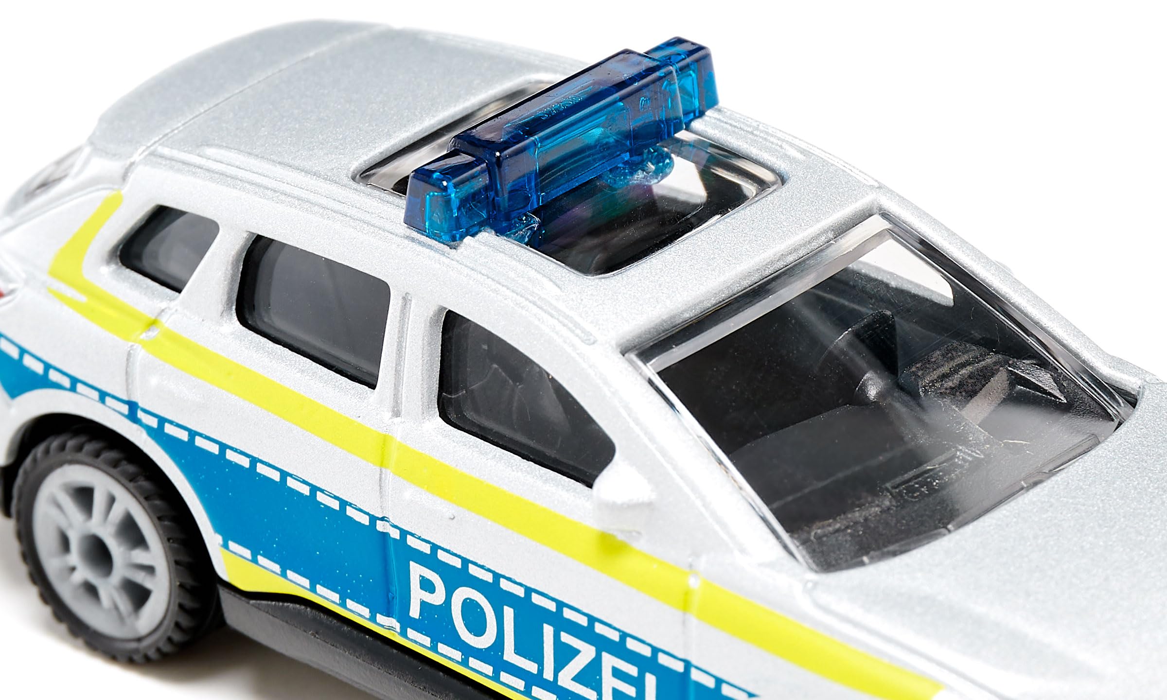 Siku 1552, Audi Q4 e-tron Polizei, Metall/Kunststoff, Blau/Silber, Spielzeug-Auto für Kinder, Gummierte Reifen, Anhängerkupplung 5