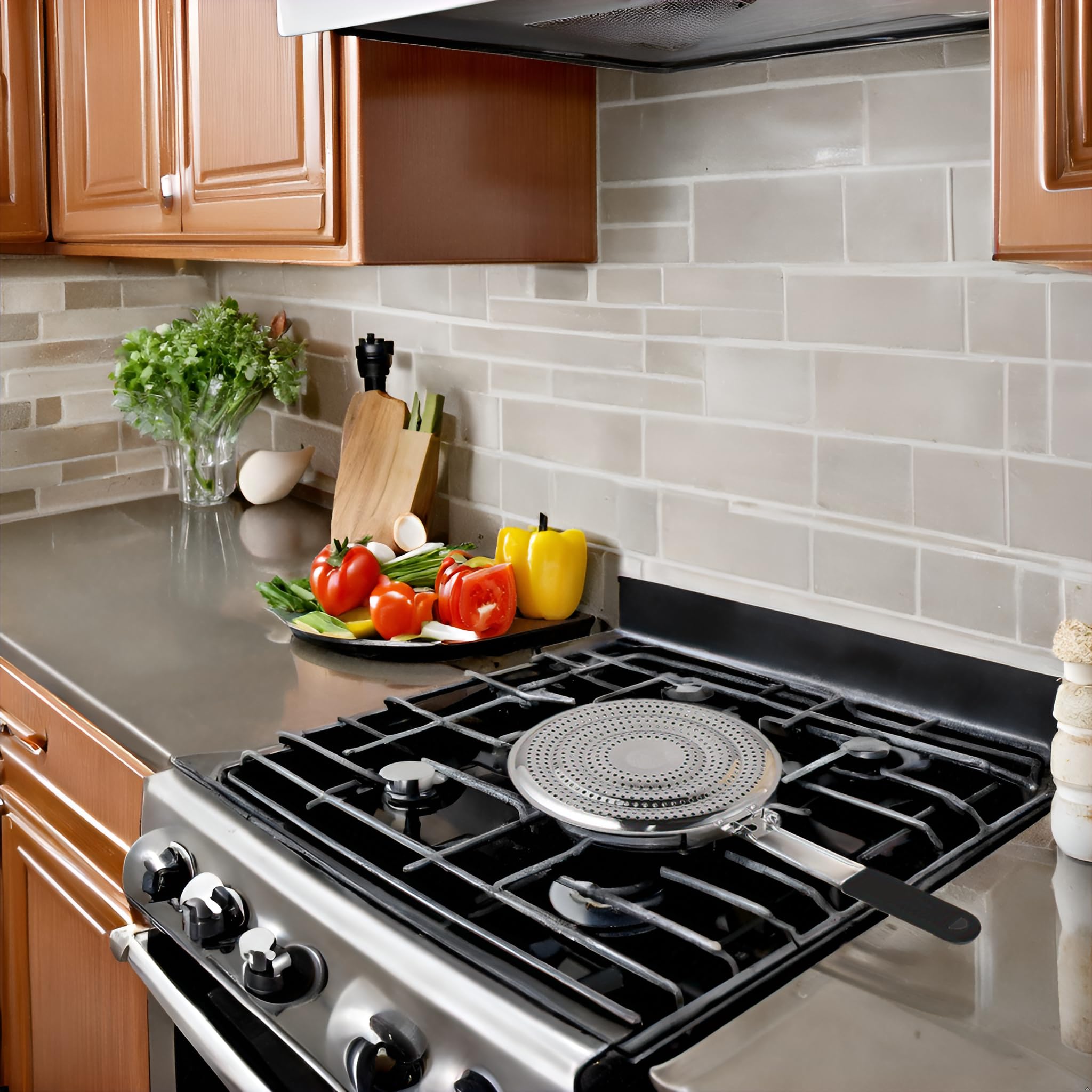 BNYD Heat Diffuser Plate for Gas & Electric Stove – Simmer Ring & Flame Reducer for Even Heat Distribution, Scorch Prevention & Slow Cooking