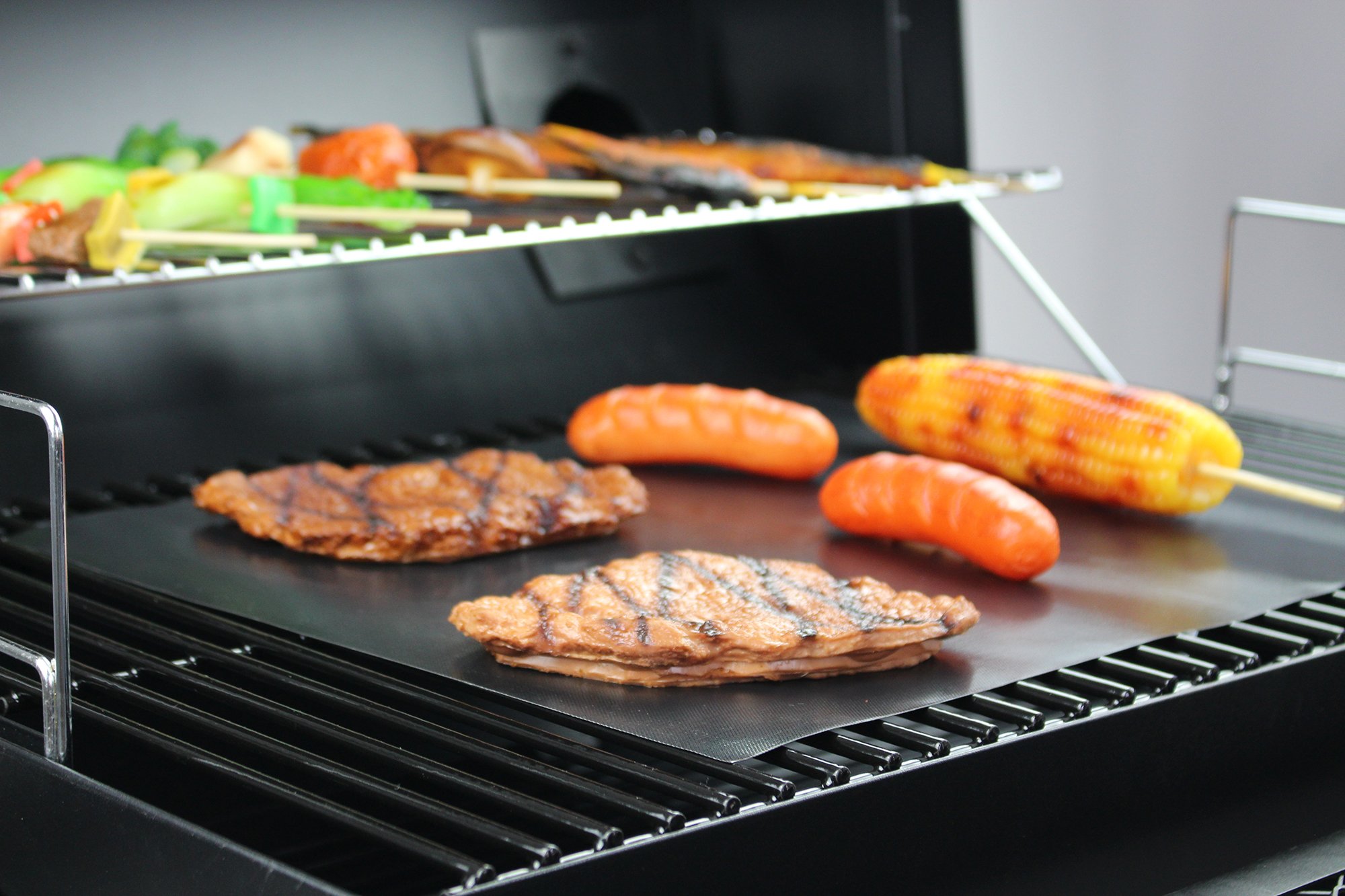 Grill Mat-100% Non-stick BBQ Grill Mats,FDA approved and PFOA Free,Works Perfect on Gas,Charcoal, Electric Grill and More - 15.75 x 13 Inches-3pcs one pack