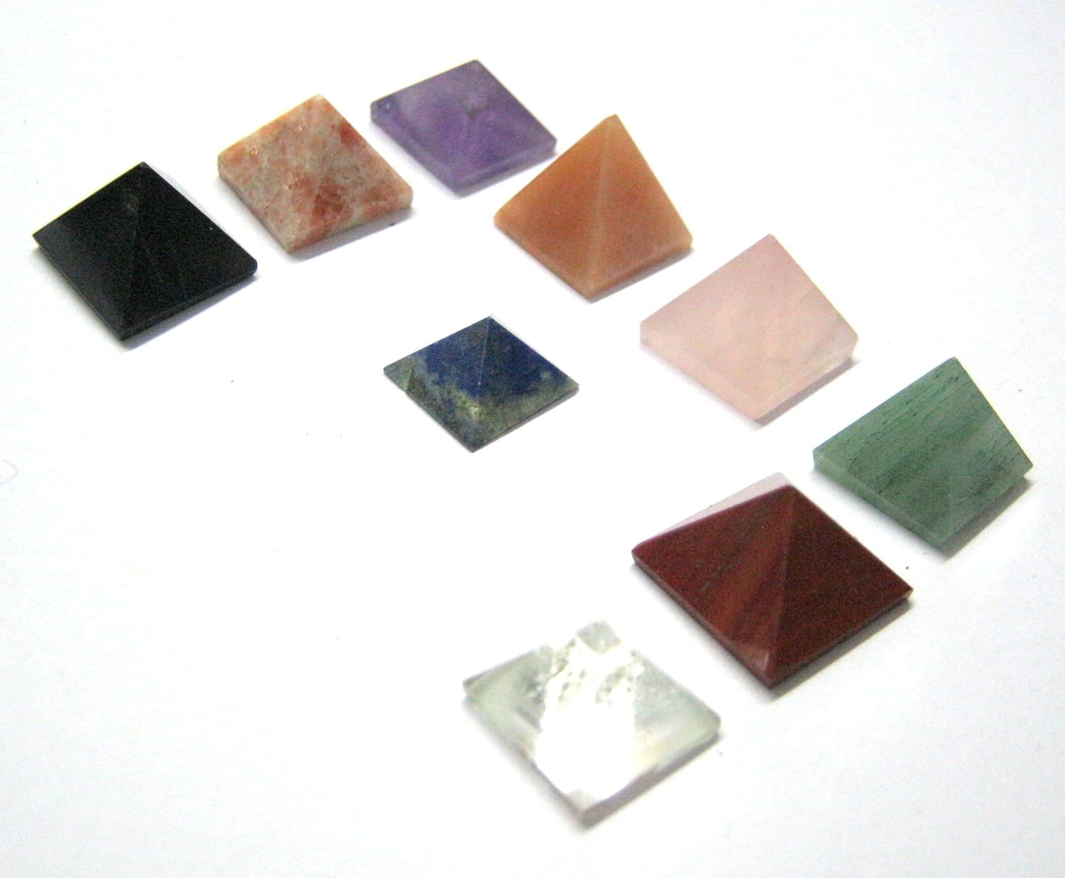 crystalmiracle 9 Multi Crystal mini Pyramids Bagua Vaastu Crystal Healing Wellness Feng Shui Reiki Positive Energy Home Office Gift Gemstone - Image 4