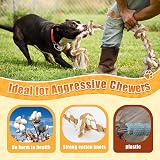 GaiusiKaisa Large Dog Rope Toy 6-Knots 110cm Aggressive Chewers Indestructible view 3