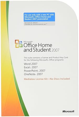 Office 2007 Home and Student license