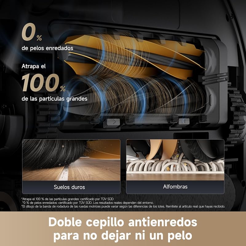 Aqua10 Roller, Robot Aspirador con Mopa AquaRoll, Succión 30.000 Pa