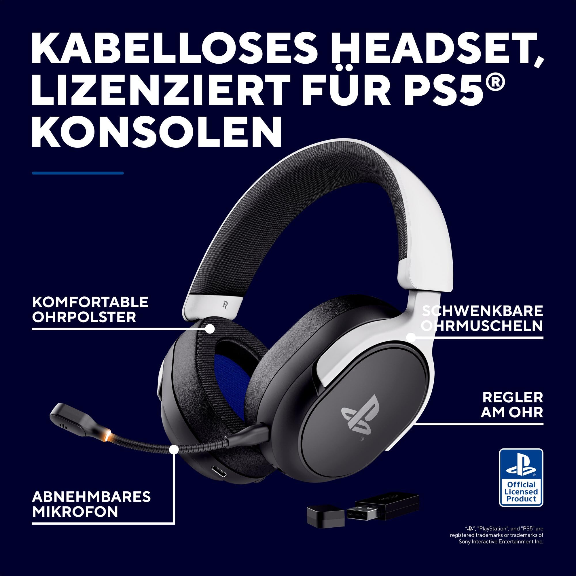 GXTrust Forta Kabelloses Gaming Headset Lizenziert für PlayStation 5 2