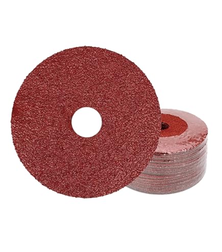 25pcs 36 Grit Aluminum Oxide Resin Fiber Discs – 4 Inch, 5/8 Arbor, For Angle Grinders
