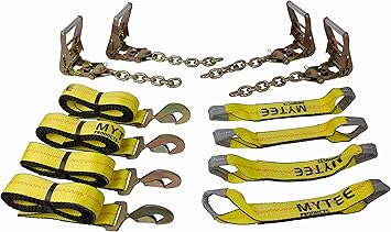 Fomobest Car Tie Down Straps Heavy Duty 4 Pack Trailer Wheel Tow Ratchet Straps With Snap Hooks 4 Tire Straps 4 Axle Straps For Car Hauler Vehicle Trucks
