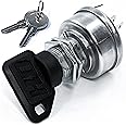 HD Switch Starter Ignition Key Switch fits John Deere 130 160 165 170 175 180 185 240 245 260 265 285 320 500 Garden Tractor Mowers w/Protective Umbrella Key, 3 Keys & Free Carabiner