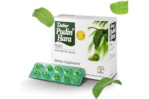 Dabur Pudin Hara Pearls - Daily Digestive Care Supplements for Men and Women, Helps Abate Symptoms of Bloating, Acidity, Flatulence and Indigestion for Digestive and Gut Health, 10 Count (Pack of 1)