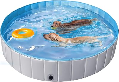 Yaheetech PVC Foldable Pet Pool 160x30cm Extra Large Dogs Cats Indoor Outdoor