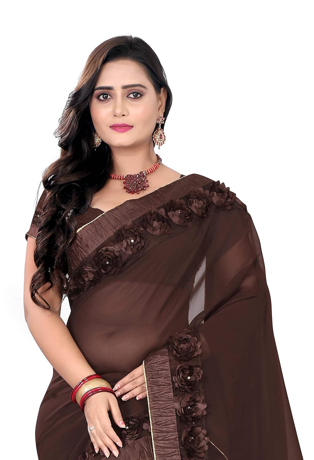 riva enterprise women's georgette saree