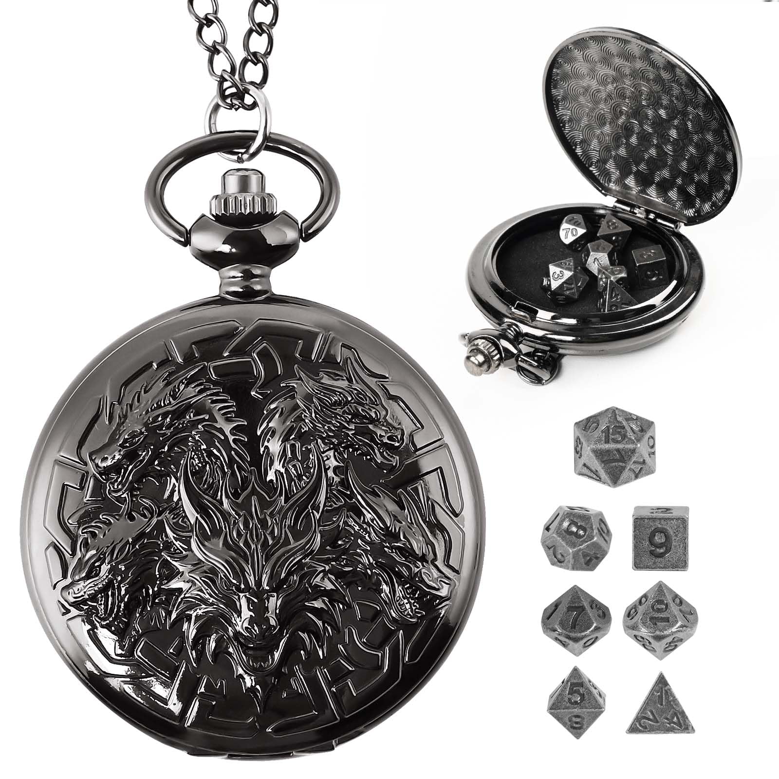 Banloga D&D Dice Set,7PCS Metal Dice for Dungeons