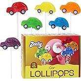 Car Shaped Lollipops Individually Wrapped- 12 Car Party Favors Candy Suckers for Car Birthday - Car Themed Party Favors