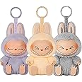 HQDZSZ Labubu Keychain - Cute Plush Collectible Pendant for Bags, Keys & Backpacks - Soft Toy Keyring, Modern Home Decor Gift