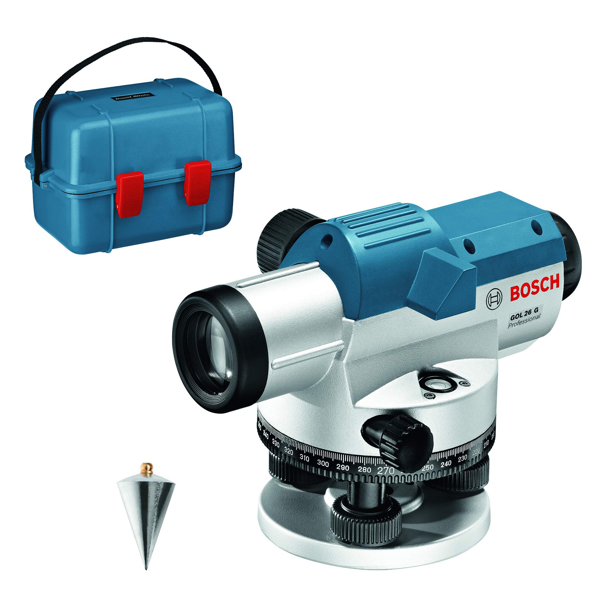 Bosch Professional Optical Level GOL 26 G (26x Magnification, Unit of Measure: 400 Gon, Range: up to 100m, in Carrying case)