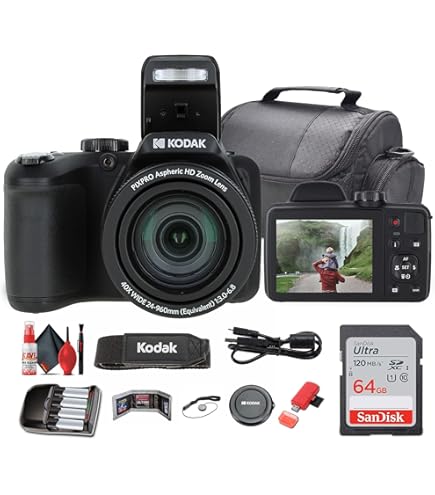 Kodak PIXPRO Astro Zoom AZ405BKと専用ケースセット Amazon.com : Kodak PIXPRO AZ405 Digital Camera Bundle, Includes