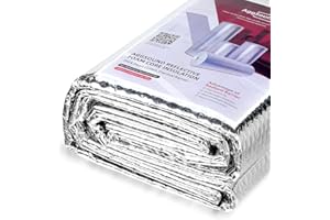Aggsound Reflective Insulation Aluminum Foil Sheets 23.6 in X 10ft, Bubble Wrap for Packing Attic Door Insulation Cover, Window Tint for Home Heat Blocking, Window Film, Garage Door Screen，3mm