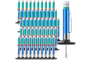 Tellegloww 50 Packs Tire Tread Depth Gauge Color Coded Tyre Depth Gauge Tool Tread Accurate Measure Tools Metric Gauges for Car Trucks Various Vehicle(Blue)