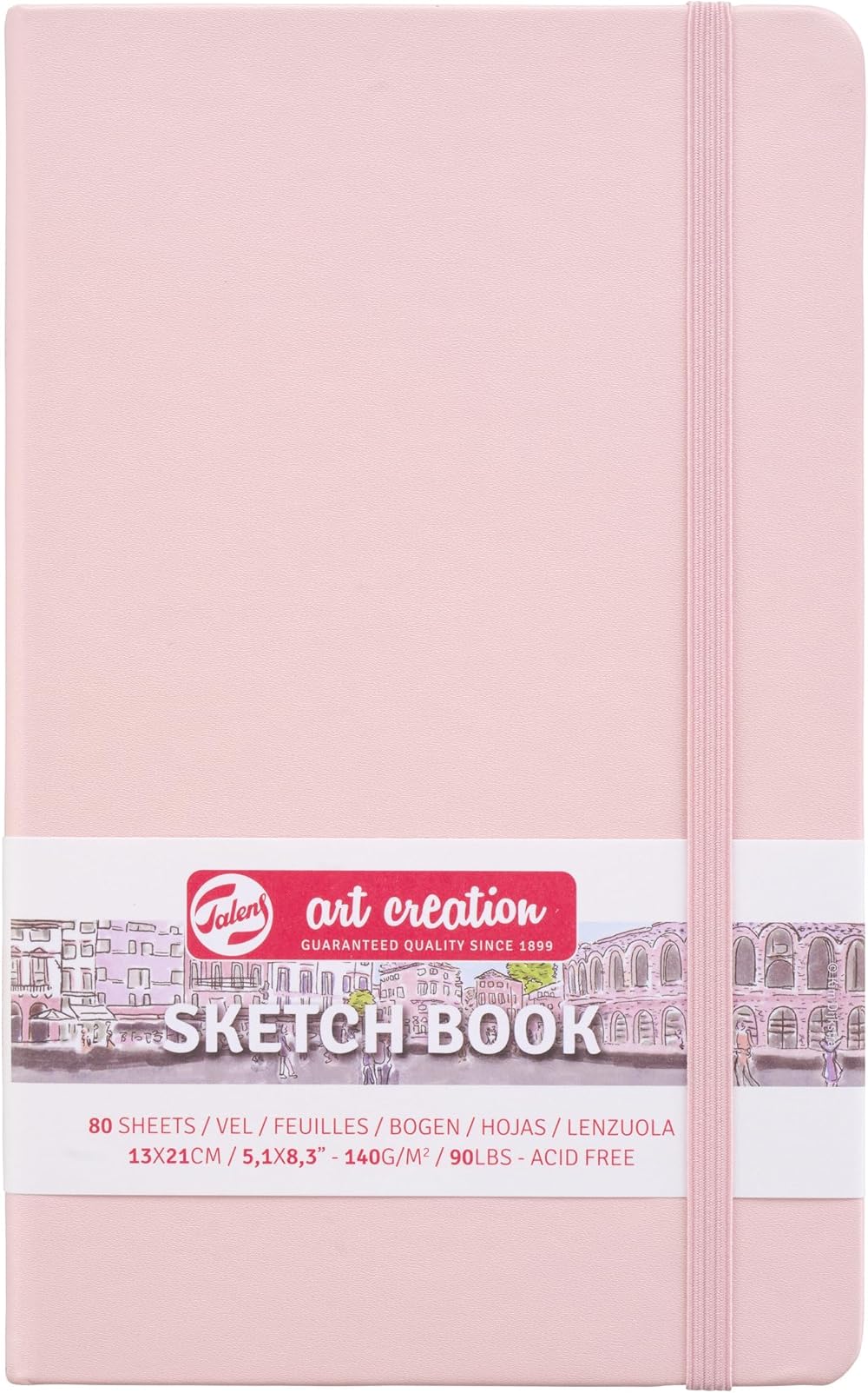 Talens Art Creation Sketchbook Pastel Pink 13x21 cm 80 Sheets 140 g/m²