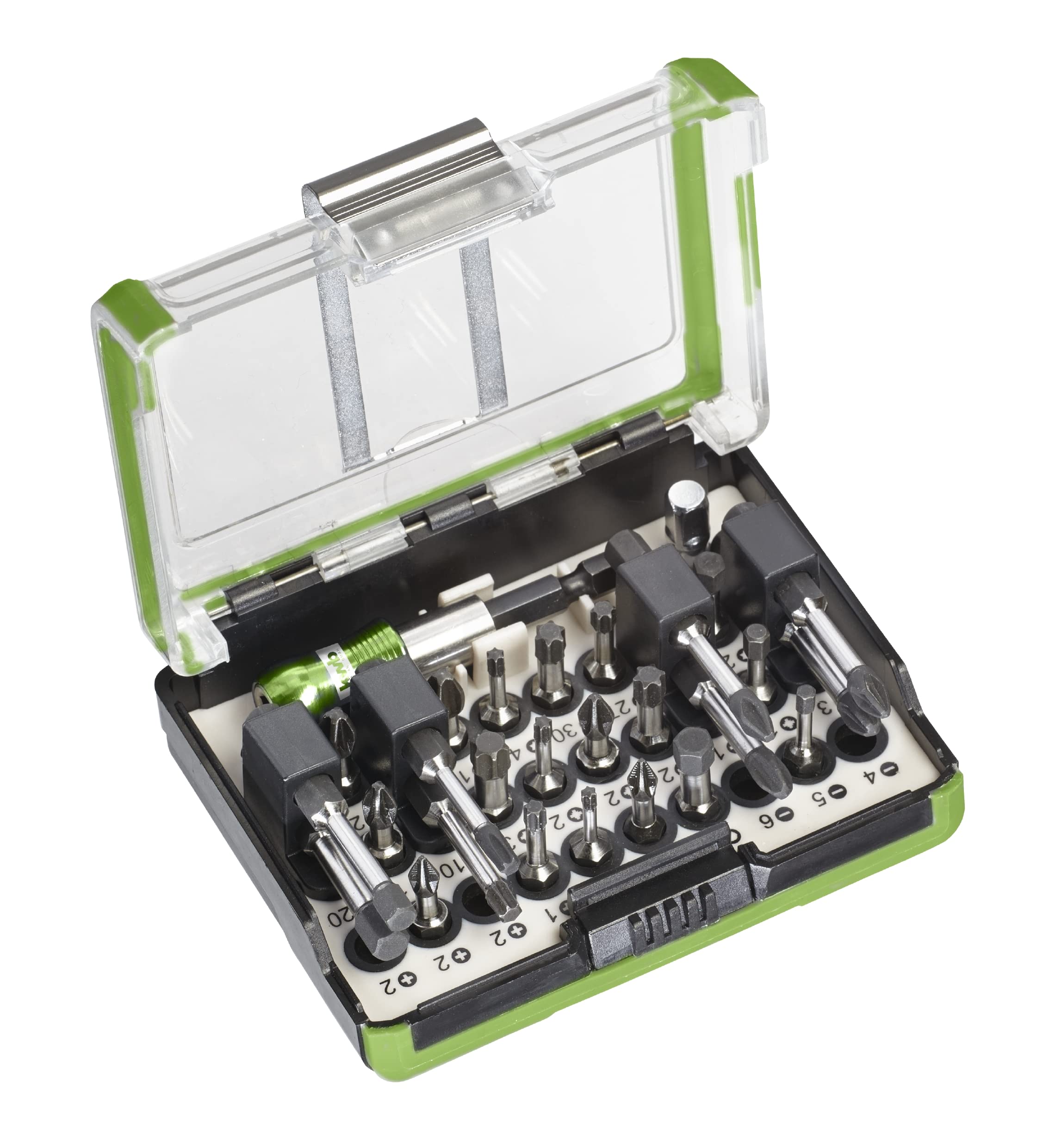 kwb 165510 Extreme Force Bit Box - 28 pcs. incl. Impact-resistant bits, bit holder and 1/4 inch socket wrench adapter