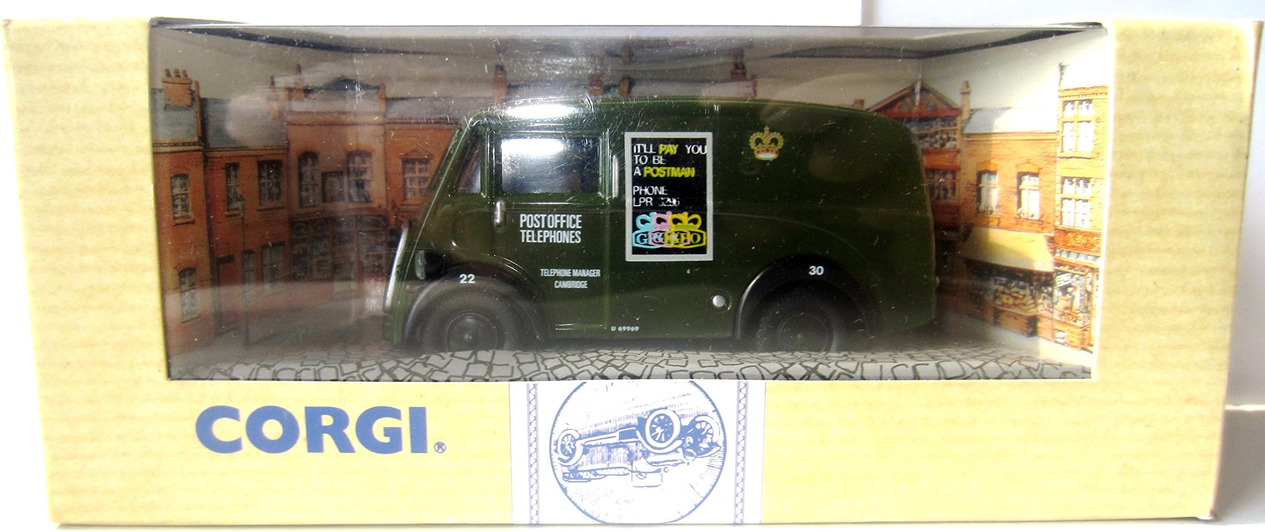 Corgi Classics CORGI 1/43 SCALE MADE IN 1993 MORRIS J VAN POST OFFICE TELEPHONES MODEL NEVER BEEN REMOVED FROM BOX/MODEL & BOX MINT,(PLEASE SEE PRODUCT DESCRIPTION BELOW)