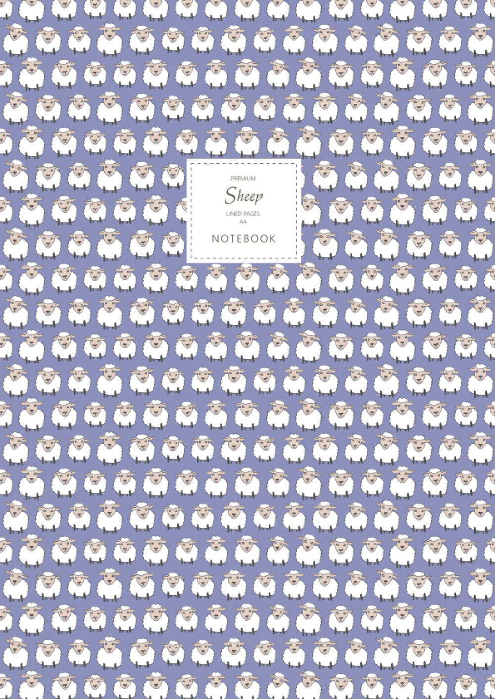 Sheep Notebook - Lined Pages - A4 - Premium: (Violet Edition) Fun notebook 192 lined pages (A4 / 8.27x11.69 inches / 21x29.7cm)