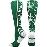 MadSportsStuff Softball Socks with Stars for Girls and Women Over the Calf Tall Socks Youth and Adult Sizes
