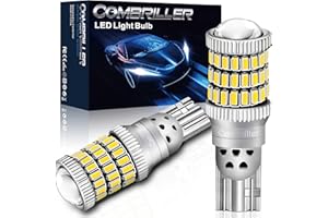 Combriller 921 912 LED Bulbs for Blackup Reverse Light Bulbs, T15 906 W16W LED Bulb, 6000K Xenon White, 1300LM 3014 58-SMD Chips for Car Truck Cargo Light Bulbs Replacement, Pack of 2