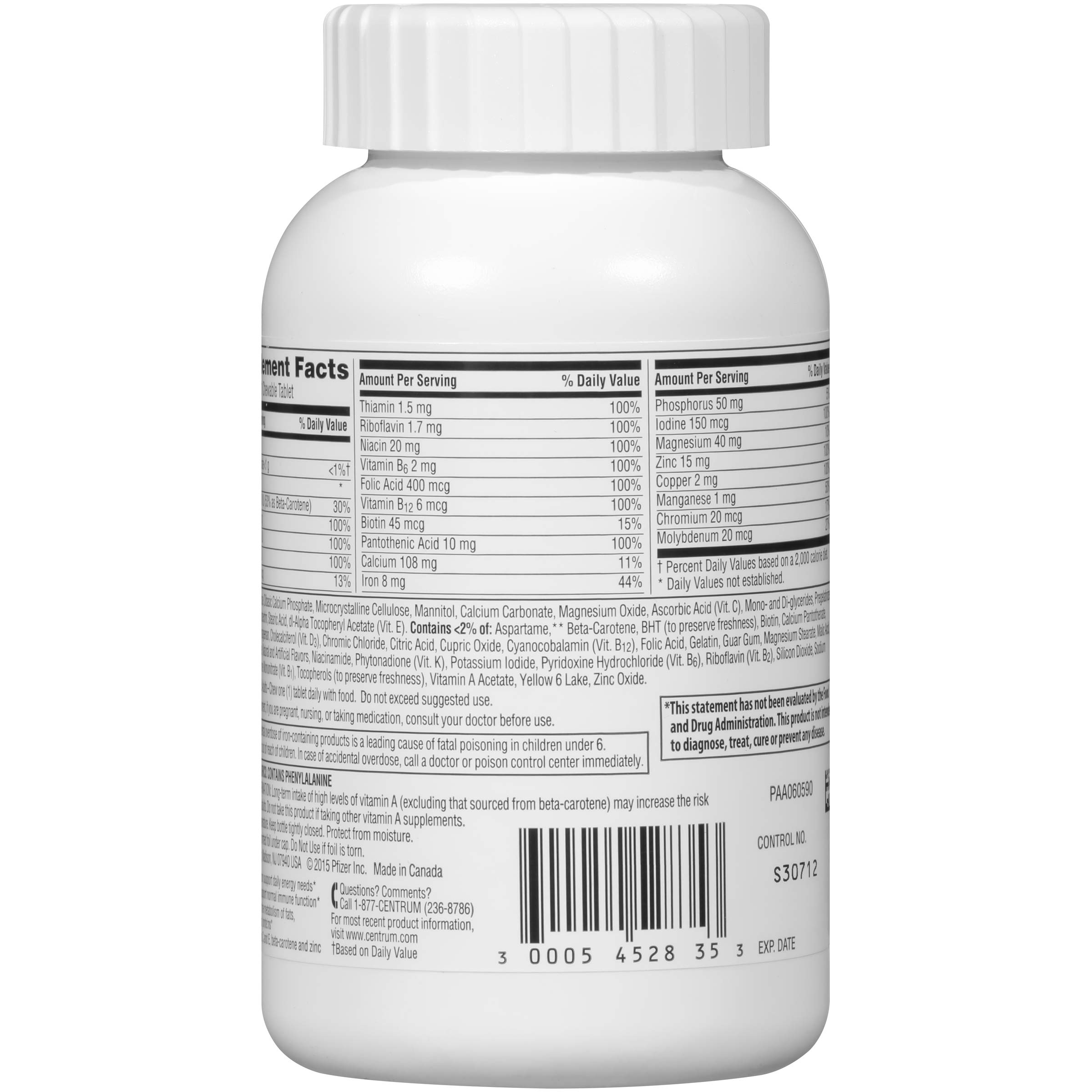 Centrum Adult (100 Count) Multivitamin / Multimineral Supplement