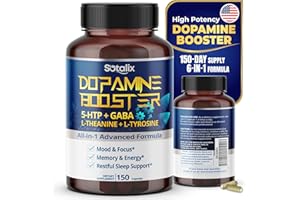 SOTALIX SUPPLEMENT 5-HTP + GABA with L-Theanine + L-Tyrosine - Mood & Focus, Memory & Energy, Restful Sleep Support - USA Made & Tested (150-day Supply (Pack of 1))
