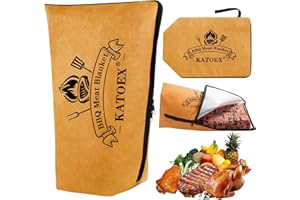 KATOEX BBQ Blanket for Resting Meat, BBQ Blanket Meat Resting Blanket for Smoking, Grilling Brisket Meat Insulated Resting Bag with Wide Mouth for Large Brisket/Turkey (Regular 21in)