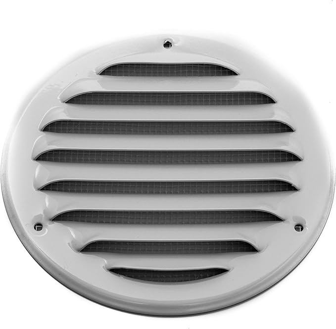 Vent Systems 5" Soffit Vent Cover White Round Air Vent Louver