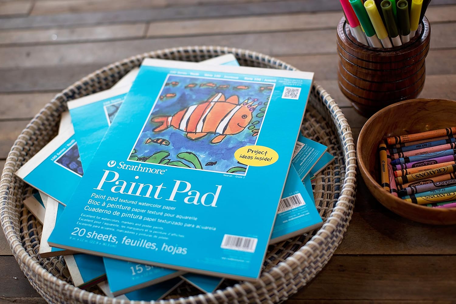 Strathmore 27-209 100 Series Youth Paint Pad, 9"x12" Tape Bound, 20 Sheets : Drawing Pads And Books : Office Products
