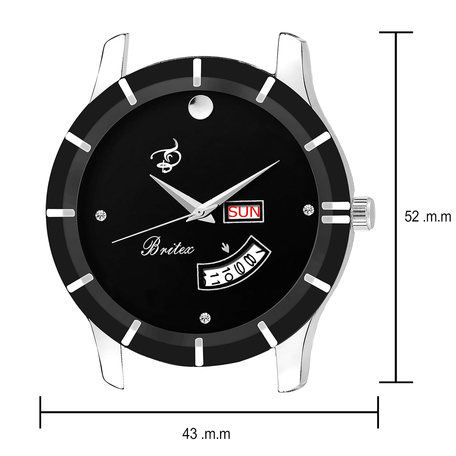 britex day and date functioning analog watch for men/boys - (bt7048)