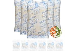 Silica Gel Packets 10 Gram [30 Packs], Reusable Moisture absorbers Packets, Silica Gel with Color Indicator for Food Storage,