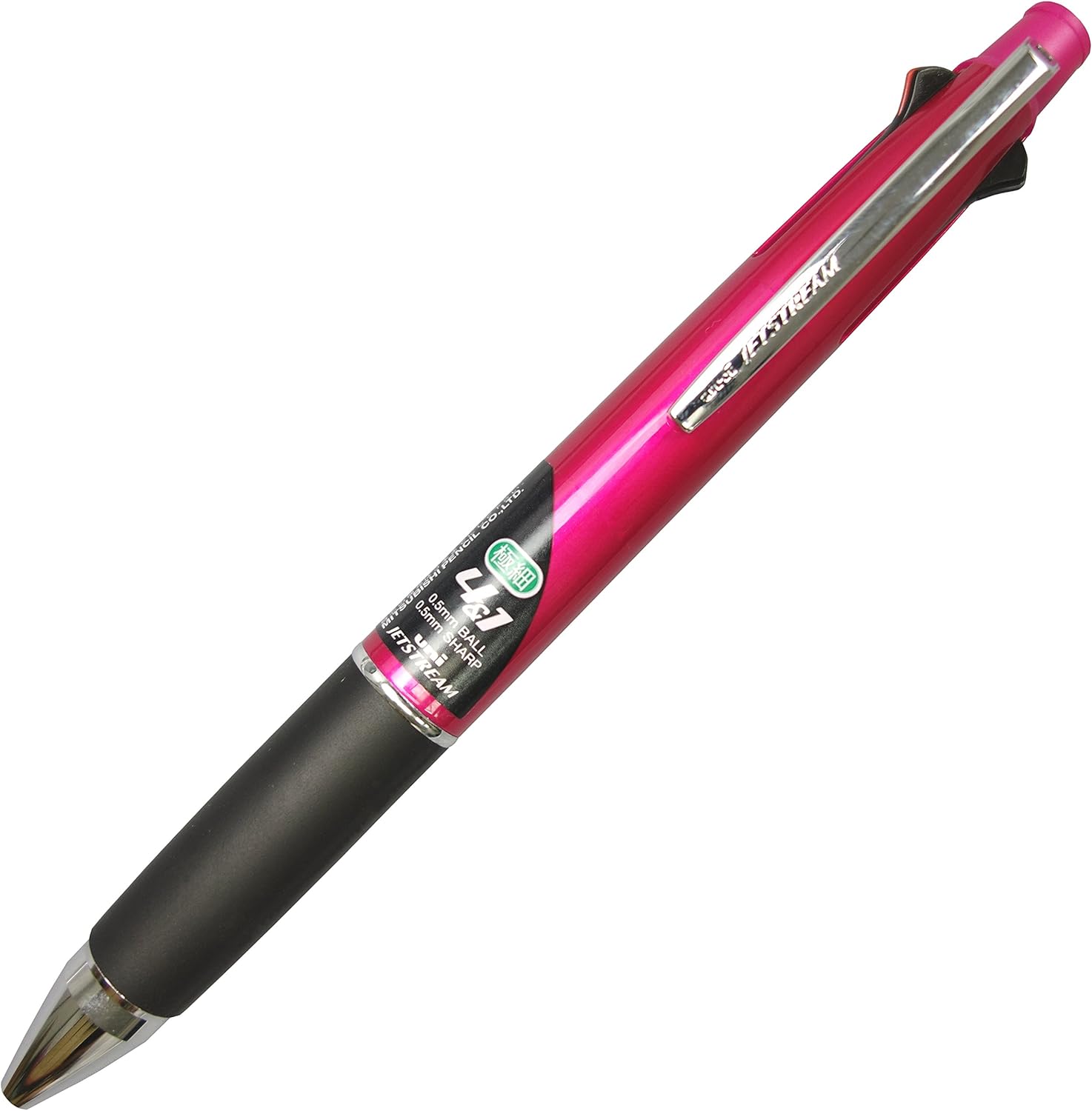 Uni Jetstream 0.5 mm Ballpoint Multi Pen and 0.5 mm Pencil, Pink Body (MSXE510005.13)