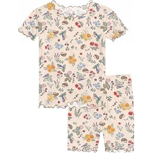 VAENAIT BABY Kids Viscose From Bamboo Pajamas Short Sleeve Premium Summer Sleepwear Toddler Boys Girls Pj Set 6M~12Y